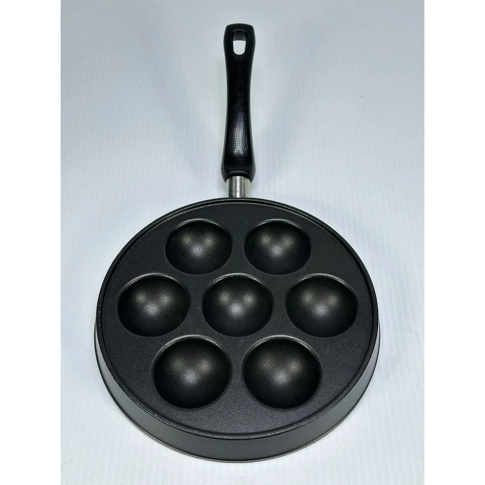 2 NORDIC WARE Ebelskiver Filled Pancake Pan 7 Cavities Spherical